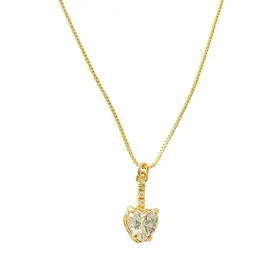 Colar com Zircônia de Coração