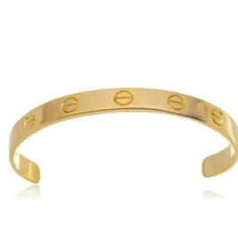 BRACELETE ARO GROSSO FOLHEADO EM OURO 18K