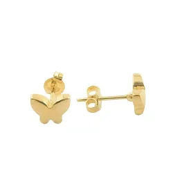 BRINCO BORBOLETA P FOLHEADA EM OURO 18K
