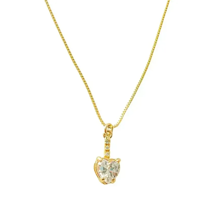 Colar com Zircônia de Coração