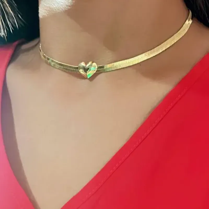 CHOCKER FITA COM CORAÇÃO
