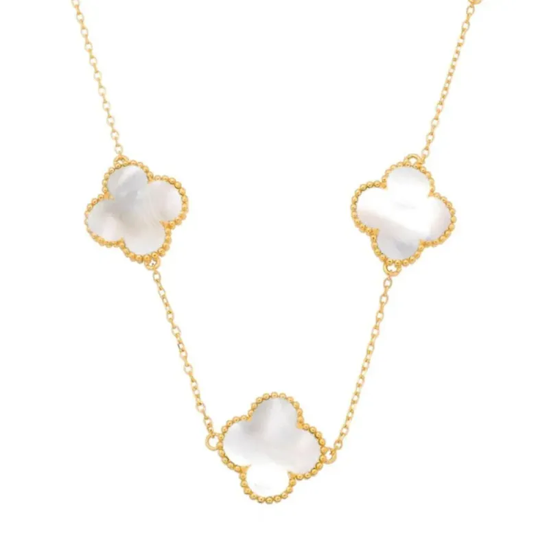 CHOCKER 3 TREVOS PEDRA PRETA FOLHEADO EM OURO