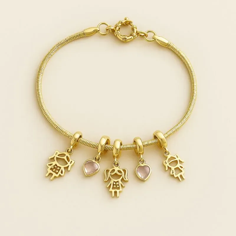 PULSEIRA COM BERLOQUES BONEQUINHOS