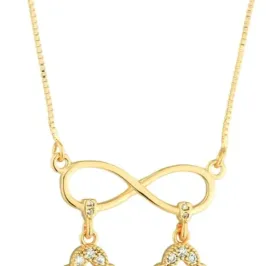 COLAR INFINITO 2 BONECAS FOLHEADO EM OURO18K COLAR INFINITO 2 BONECAS FOLHEADO EM OURO18K