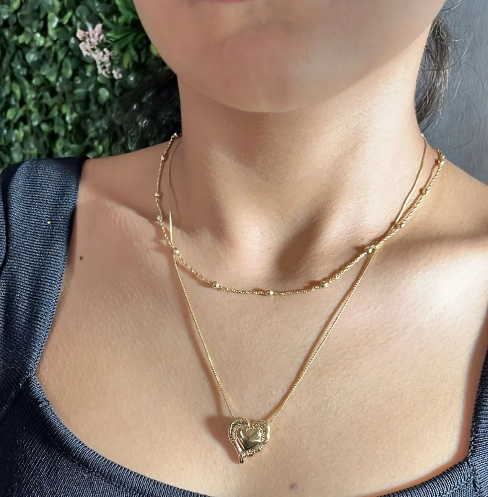 Colar Chocker Corrente com Esferas