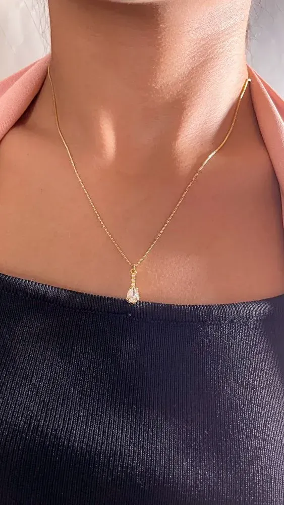 Colar Gota Zircônia