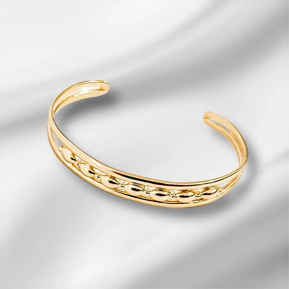 BRACELETE ARO DUPLO REGULÁVEL  COM DETALHE