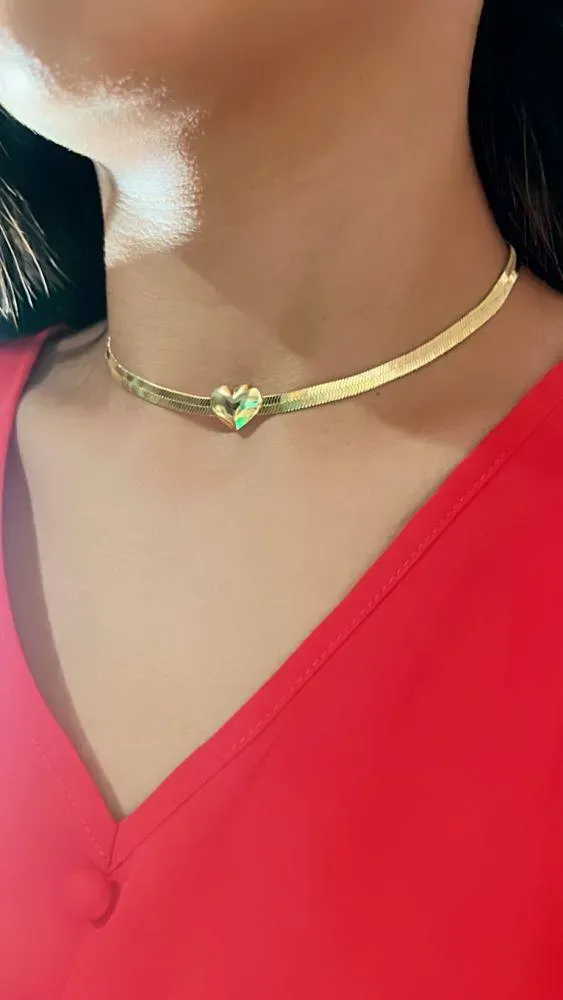 CHOCKER FITA COM CORAÇÃO