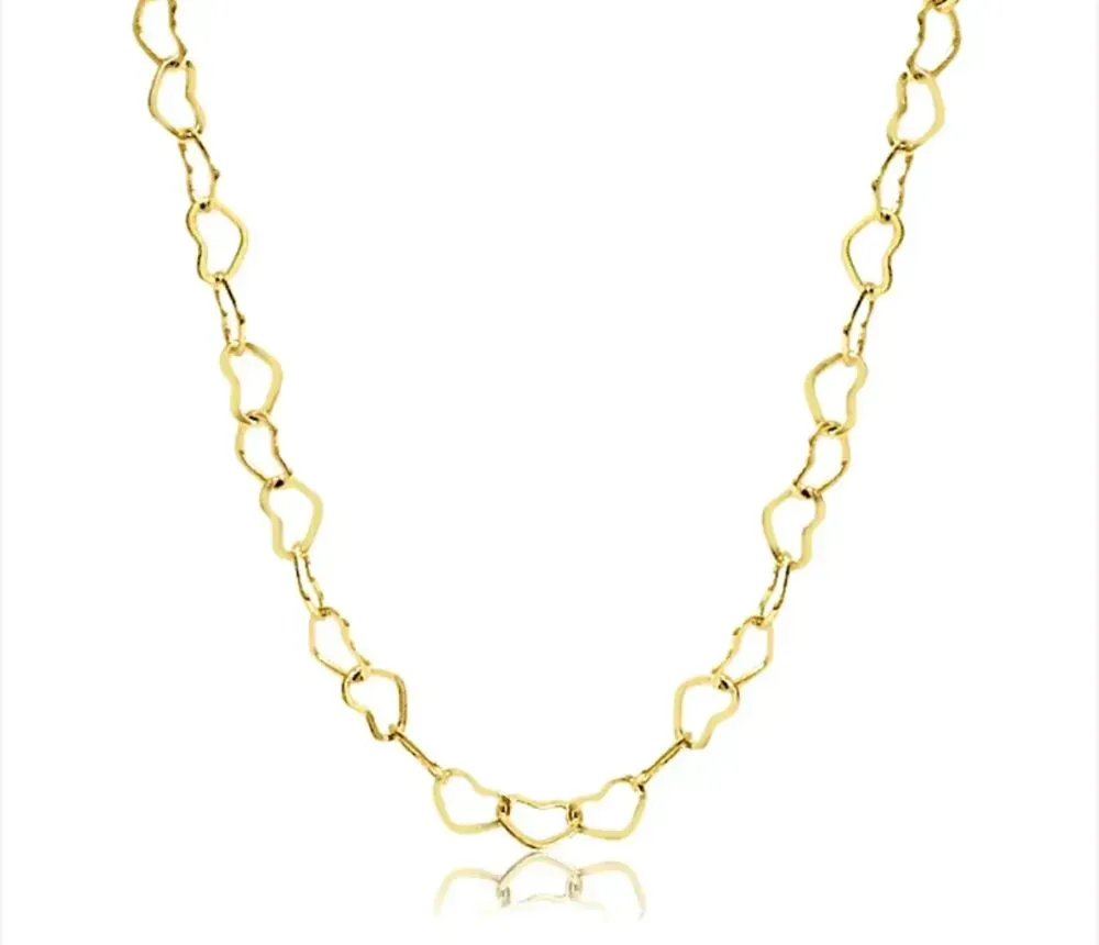 CHOKER DE CORAÇÃO ELO VAZADO