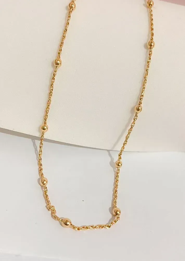 Colar Chocker Corrente com Esferas