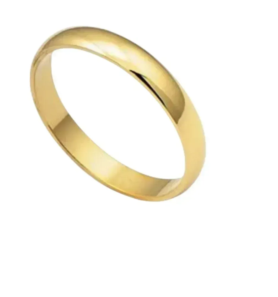 ALIANÇA FINA FOLHEADA EM OURO 18K